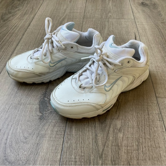 Women’s Nike Rolling Rail Walking Shoes - White and Blue - Picture 4 of 8